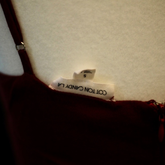 Cotton Candy Red Spaghetti Strap Mini Dress - Picture 5 of 7